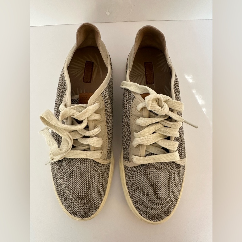 OluKai Women's Textured Gray and Cream Sneakers - Picture 5 of 6